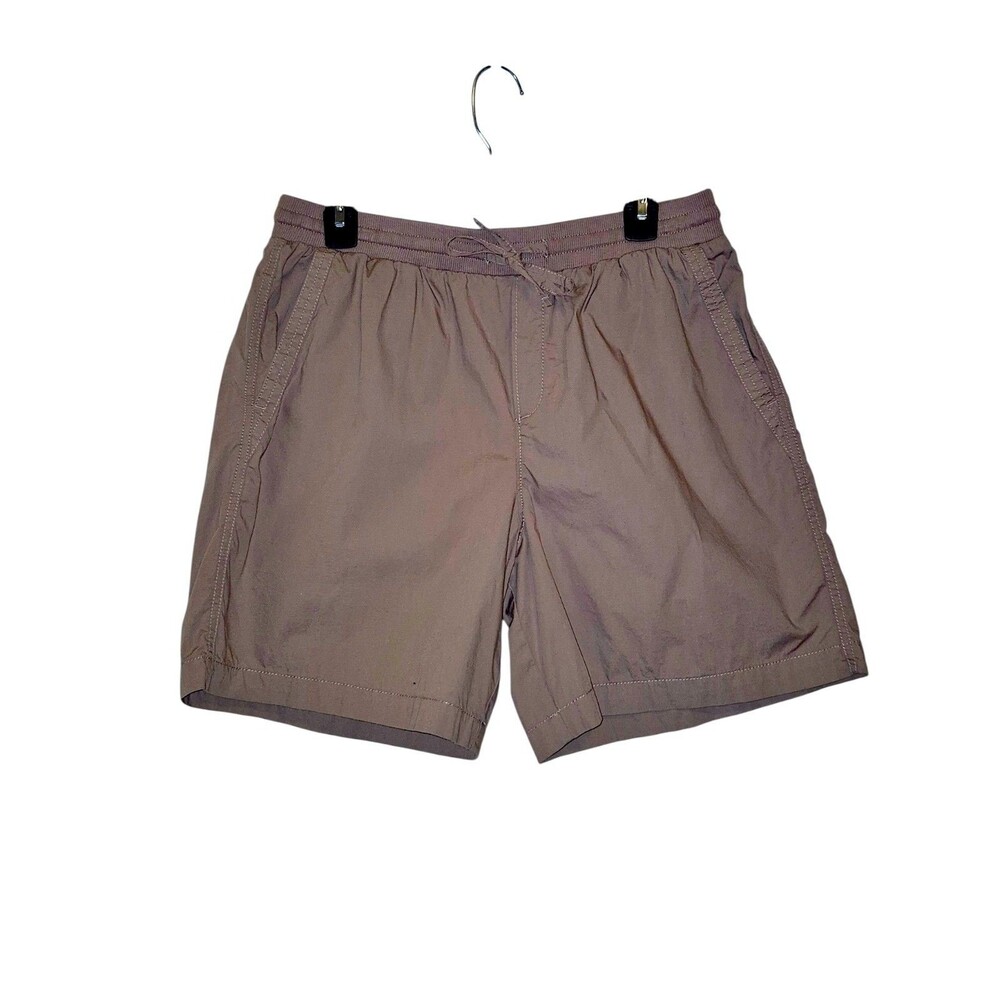 Pact Boulevard Brushed Twill Shorts Large Camel Comfy Drawstring Bottoms